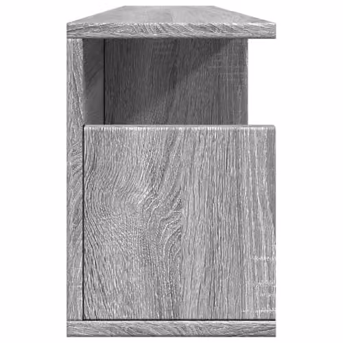 vidaXL Modern Wall Mounted Cabinet in Grey with Hinged Doors and Open Shelf, W/D/H: 100 x 30 x 30 cm – 2