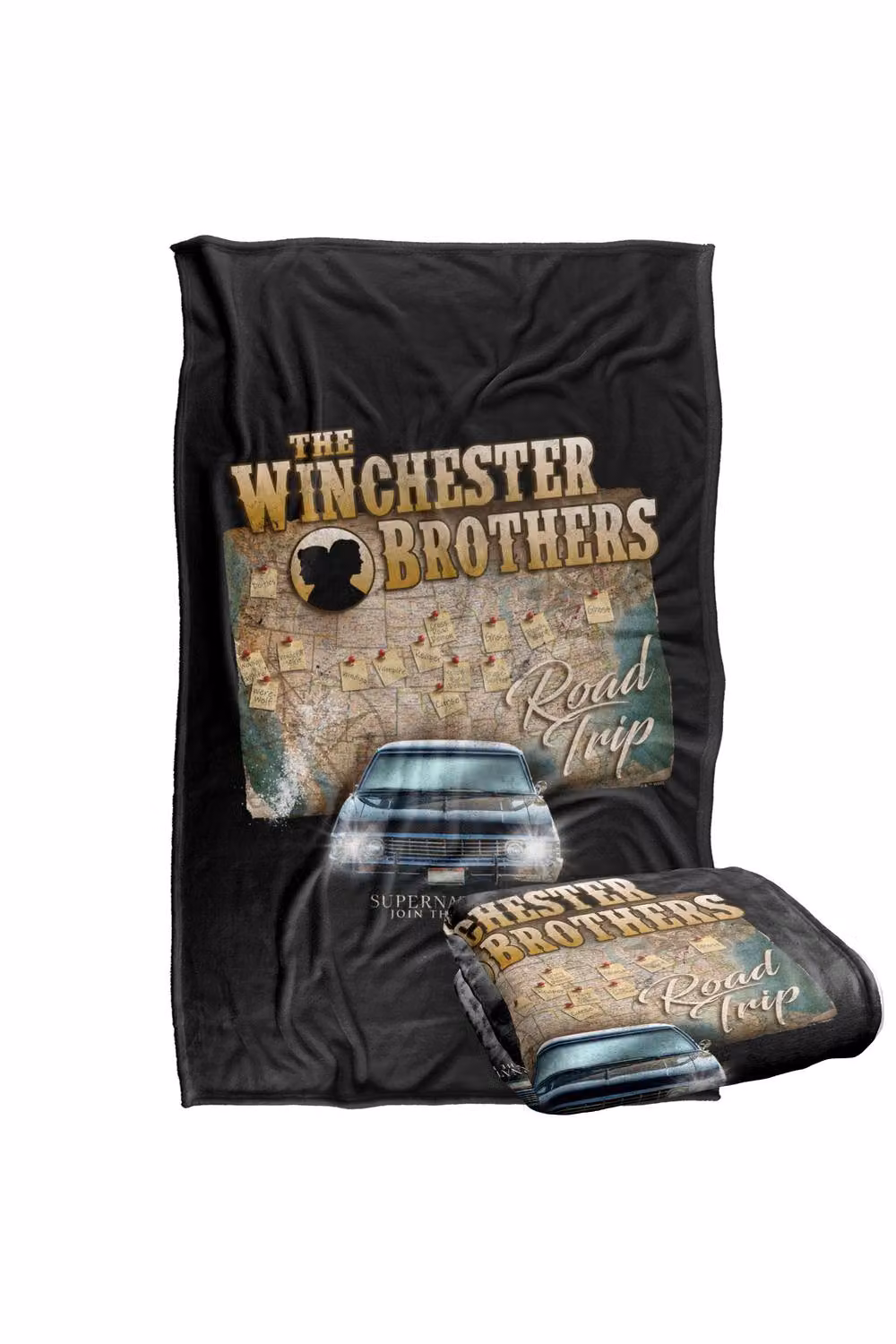 LOGOVISION Supernatural Winchester Brothers Road Trip Super Soft Fleece Throw Blanket, Multicolour, W: 91 cm, D: 147 cm – 7
