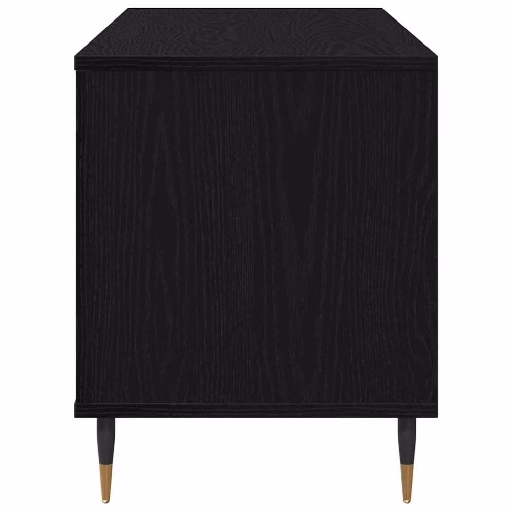 Berkfield Home Modern Black Oak Record Cabinet, W/D/H: 100 x 38 x 48 cm – 5