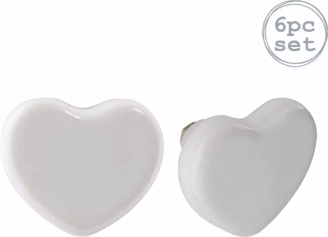 Nicola Spring White Ceramic Cabinet Knobs, Pack of 6