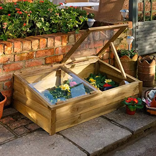 Forest Garden Brown Timber Overlap Cold Frame