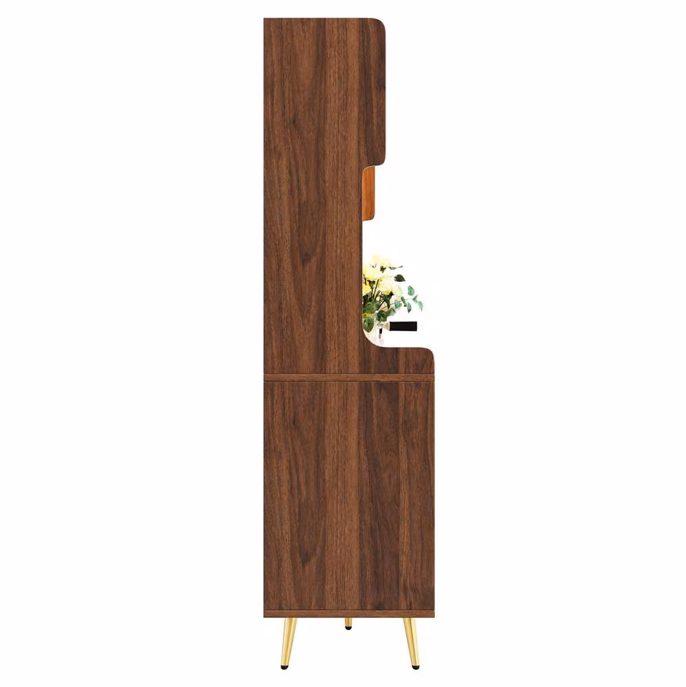 STILVORA Brown Sideboard with Integrated LED Lighting and Storage – 8