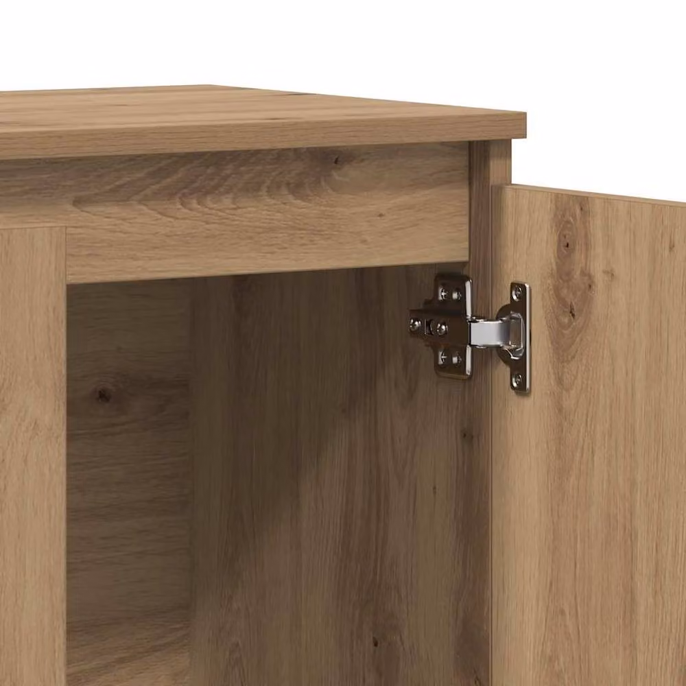 Berkfield Home Artisan Oak Sideboard in Brown, W/D/H: 102 x 35 x 70 cm – 3