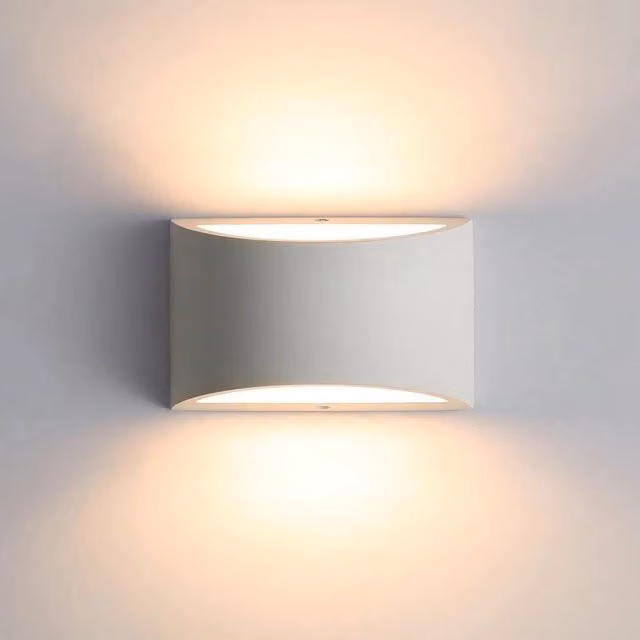 Kelvenix Modern LED Plaster Wall Light in White for Hallway, Bedroom or Living Room – 1