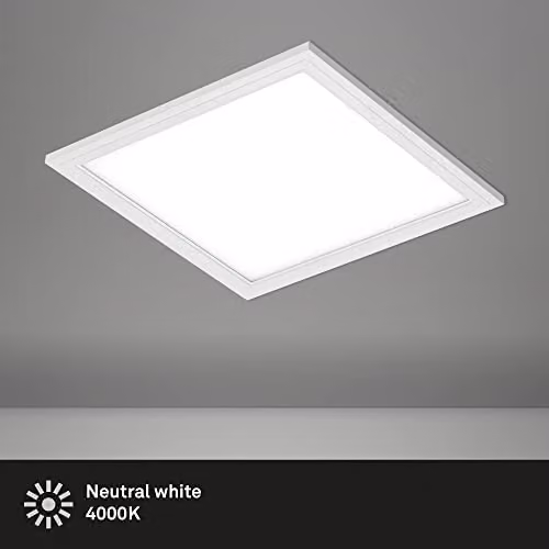 Briloner 12W LED Square Ceiling Lamp, White, W/D: 29.5 x 29.5 cm – 5