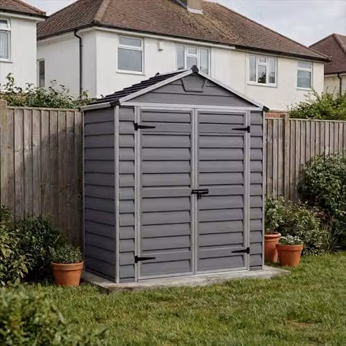 Palram Canopia SkyLight Garden Shed in Grey, W/D/H: 185.4 x 90.2 x 217 cm – 2