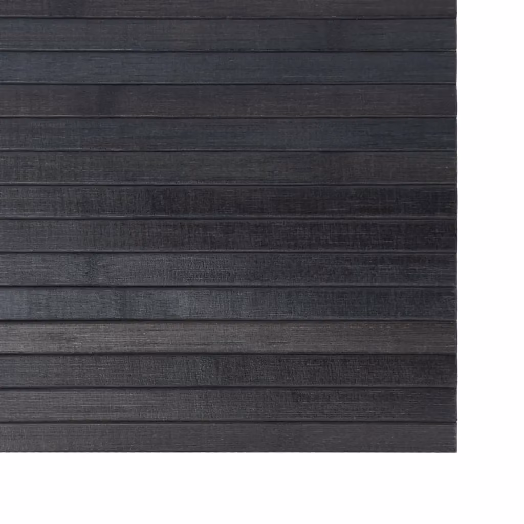 Berkfield Home Rectangular Bamboo Rug in Grey, W: 100 cm, L: 400 cm – 4