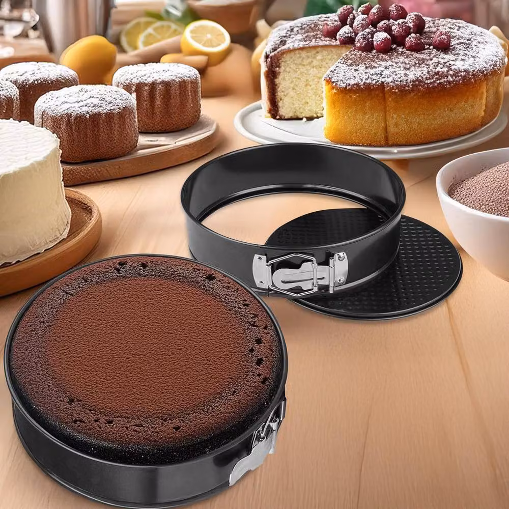 BARGAINS-GALORE Non-Stick Round Springform Cake Tin, Black, Diameter: 18 cm – 2