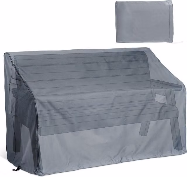 VonHaus Waterproof Grey Garden Bench Cover, H88 x W160 x D70 cm