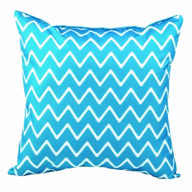Gardenista Outdoor Scatter Cushion in Chevron Teal Graphic Print, W 60 cm x D 60 cm