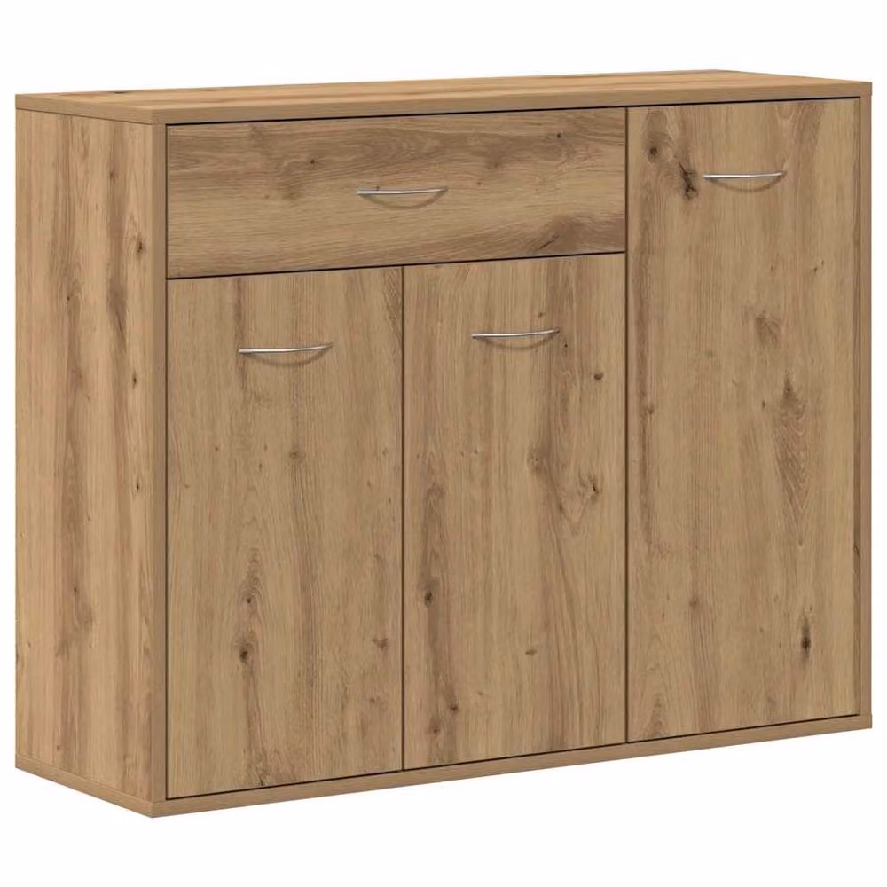 Berkfield Home Artisan Oak Sideboard in Brown, W/D/H: 88 x 30 x 70 cm – 2