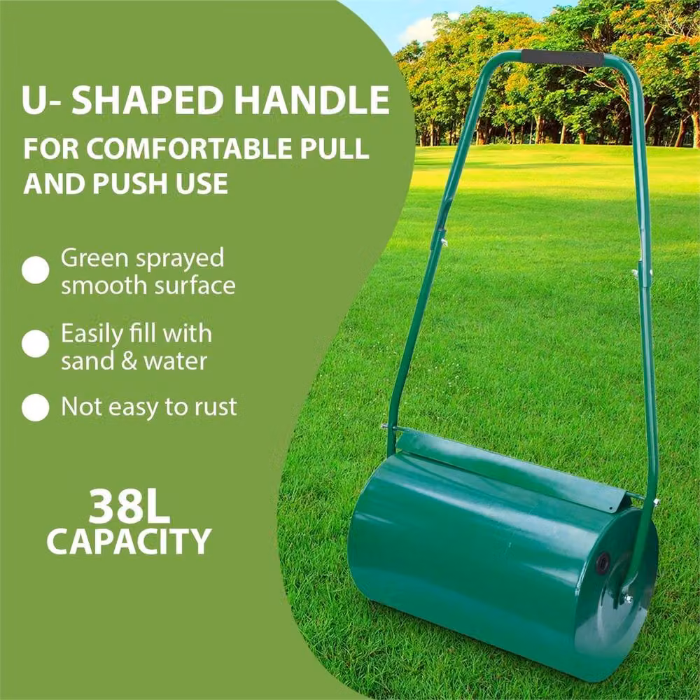 Nordara Green Metal Manual Grass Roller with 38L Wet Sand Fill Capacity – 3