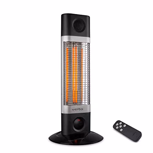 Veito CH1200RT Free Standing Carbon Infrared Heater, Black – 1