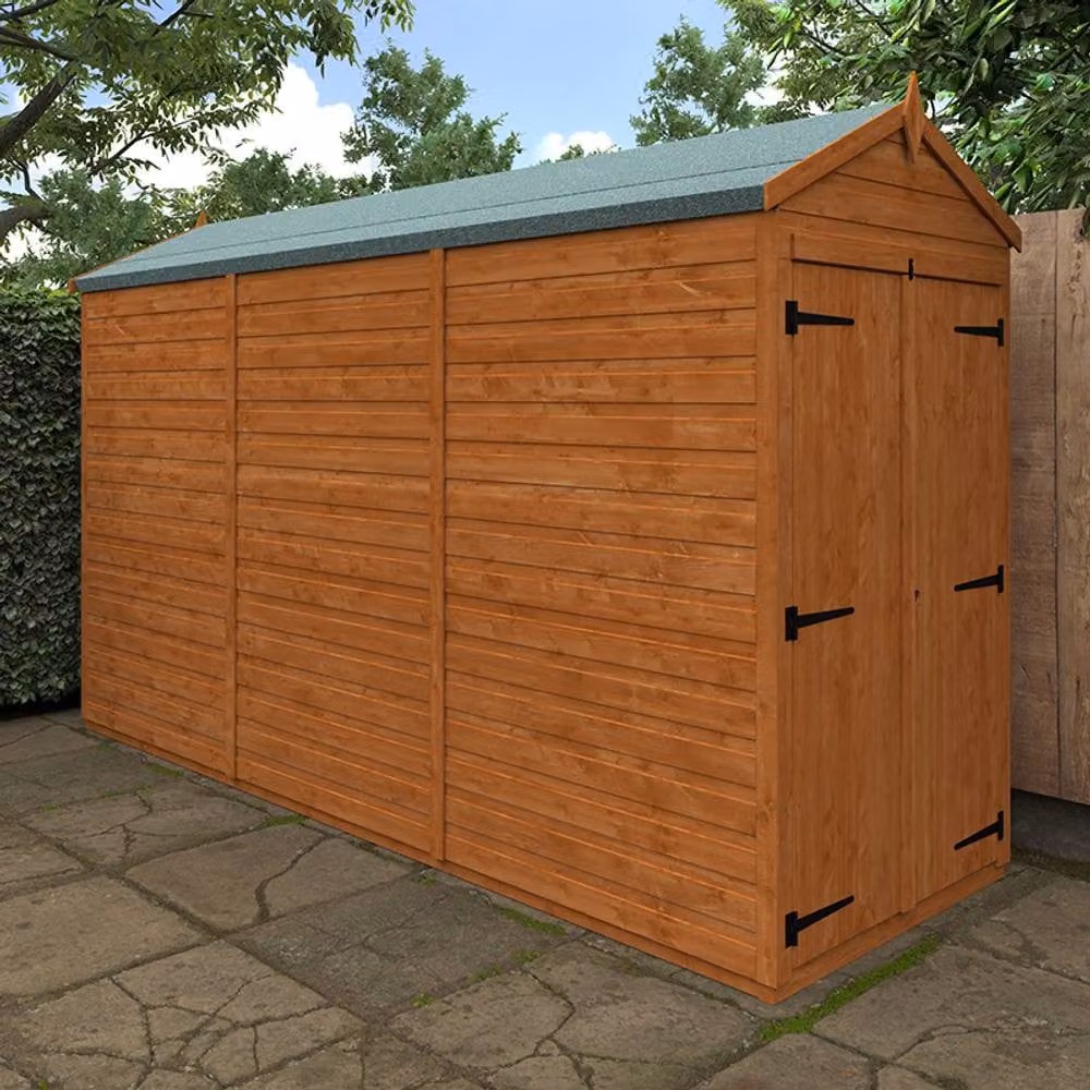 Buttercup Farm 12x4 Flex Apex Double Door Windowless Play House in Burnt Orange, W: 115 cm, H: 209 cm, L: 353.8 cm – 2