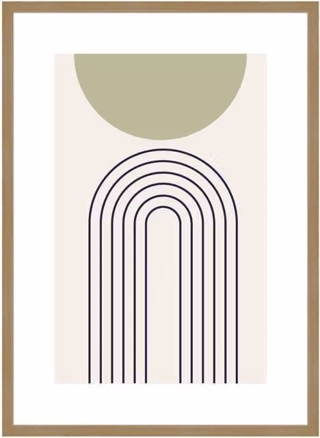 Nielsen Design Velino Modern Abstract Geometric Picture Frame in Brown with Glass Front, W/H: 50 x 70 cm