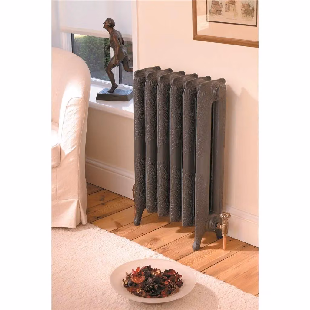 Clifton Cast Iron Horizontal Radiator in Anthracite, H 95.4 cm x W 45.6 cm – 2