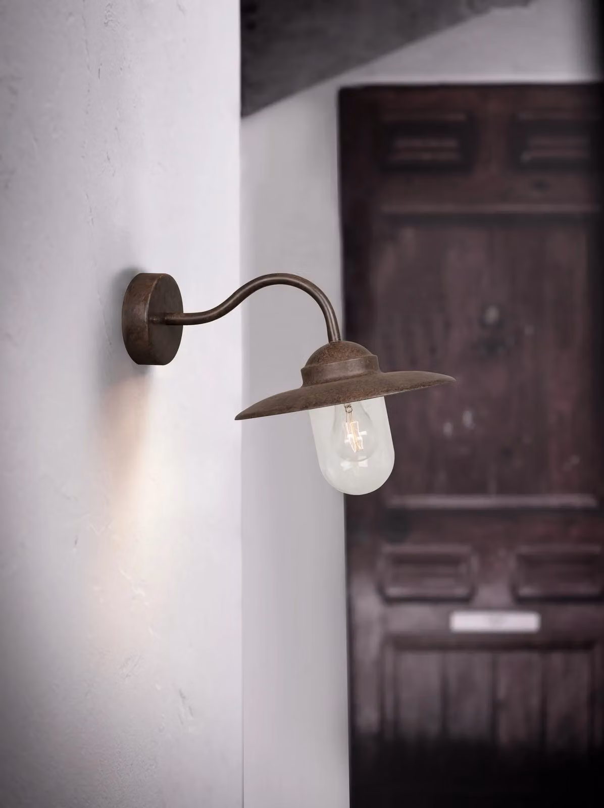 Nordlux Luxe Brown Metal and Glass Outdoor Wall Light with E27 Socket and IP54 Rating – 2