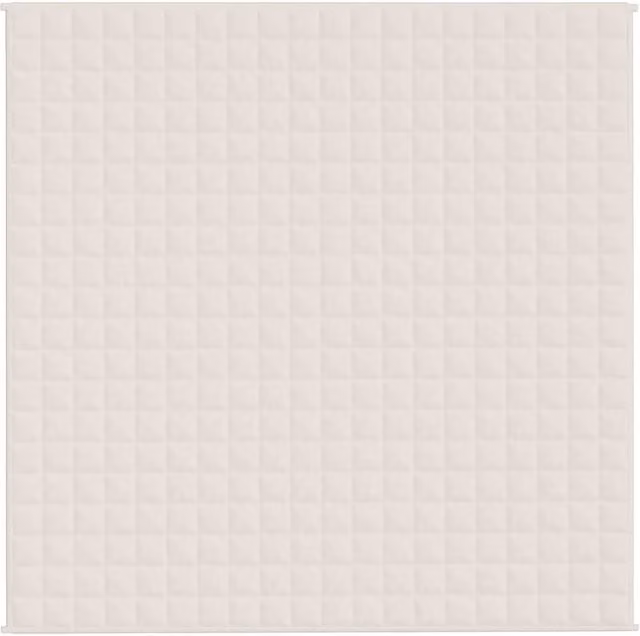 Berkfield Home Weighted Blanket in Beige, 200 x 200 cm, 13 kg, with Cotton Fabric and Glass Beads