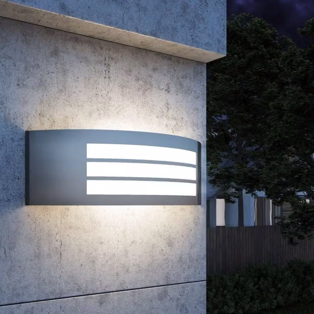 Berkfield Home Silver Stainless Steel Outdoor Wall Light for Garden and Step Areas