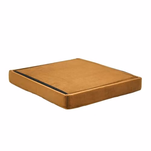 Coopers of Stortford Velvet Multi-use Foldable Footstool and Storage Box in Gold – 2