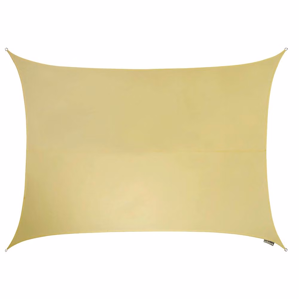 Primrose Rectangular Waterproof Sand Garden Patio Sun Shade Sail Canopy with UV Block in Light Sand, W: 4 m, D: 3 m – 2