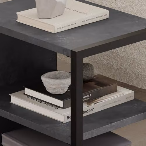 Decortie Set of 2 Modern Side Tables in Mid Grey – 5
