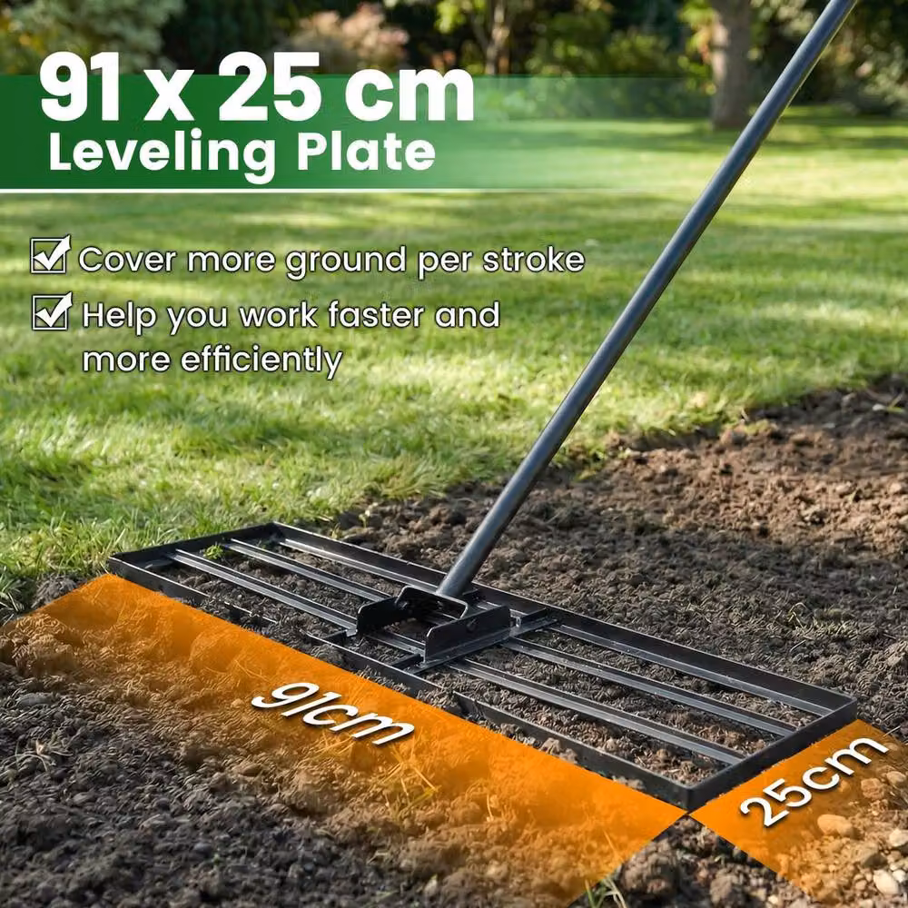 Havendro Black Heavy Duty Metal Lawn Level Rake – 2