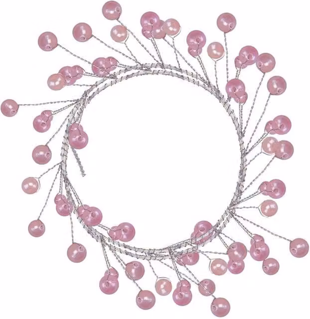 VFM e-Store Pink Pearl Garland Christmas Decoration, Length: 100 cm, Width: 3 cm – 1