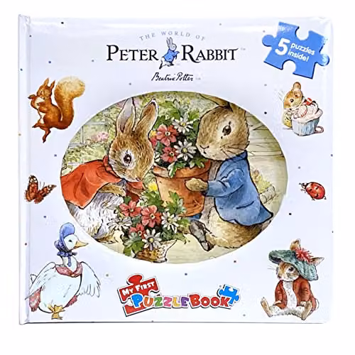 Phidal Peter Rabbit My First Puzzle Book Multicolour Cardboard Board Book with 5 Jigsaw Puzzles – 1