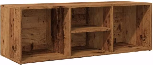 Berkfield Home Shoe Storage Bench in Brown Old Wood, W: 105 cm, D: 35 cm, H: 35 cm