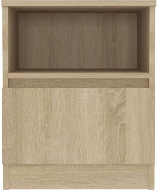 Berkfield Home Sonoma Oak Bed Cabinet in Tan, W/D/H: 40 x 40 x 50 cm – 1