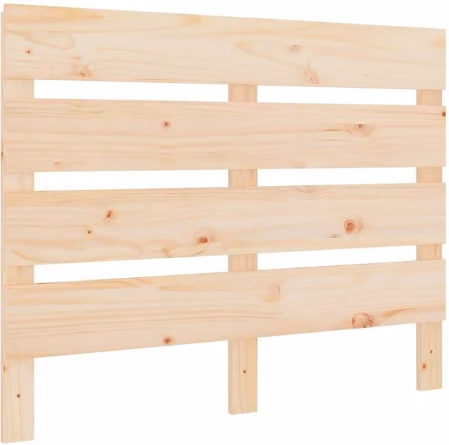 Berkfield Home Rustic Solid Pine Wood Headboard in Natural, W/D/H: 90 x 3 x 80 cm