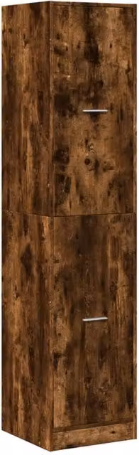 Berkfield Home Elegant Apothecary Cabinet in Smoked Oak Brown, W: 40 cm, D: 41 cm, H: 174.5 cm