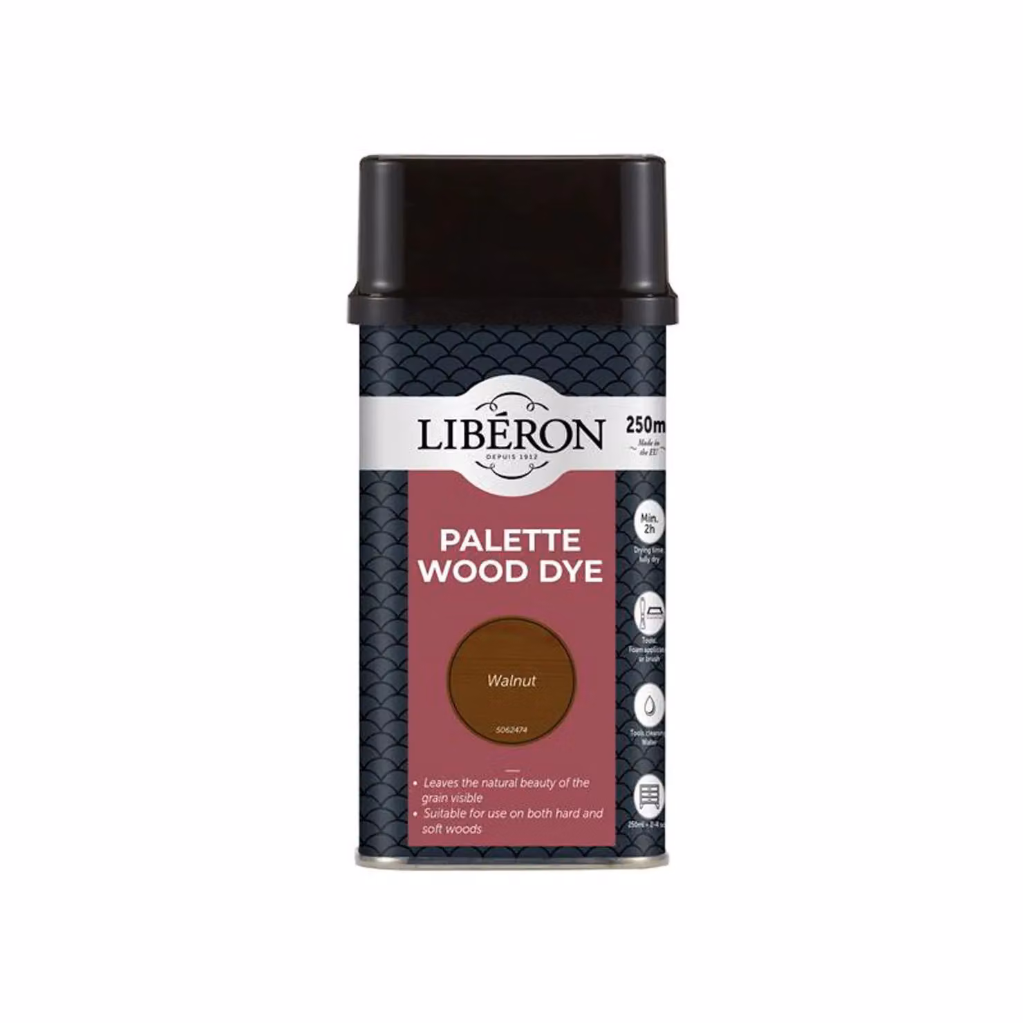 Liberon Palette Water Based Wood Dye in Walnut, 250ml – 2