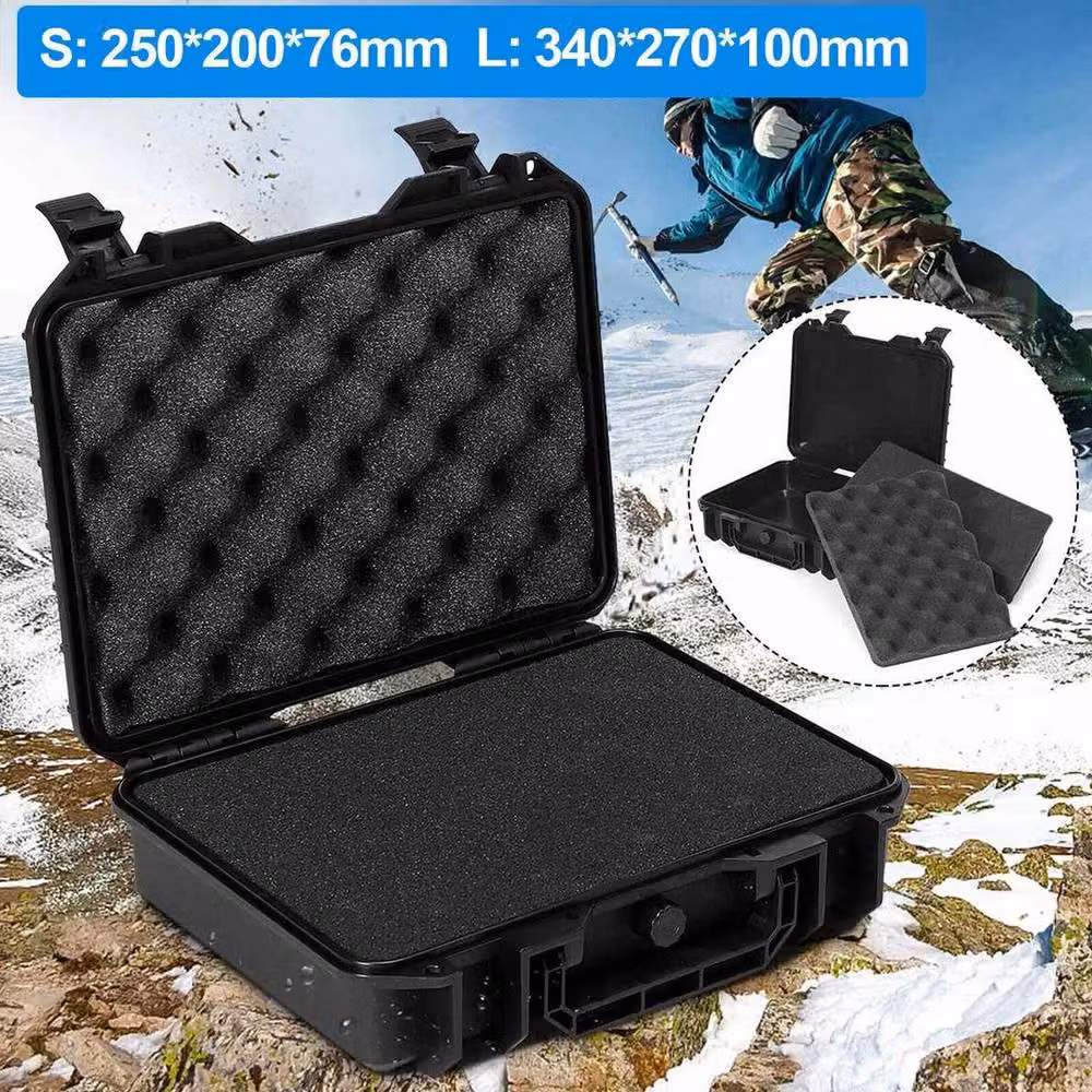 FLAVORA Waterproof Large Carry Storage Case in Black, W/D/H: 34 x 27 x 10 cm – 5