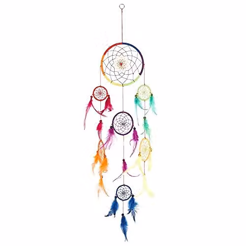 Something Different Multicolour Ethnic Hanging Dreamcatcher, W: 90 cm