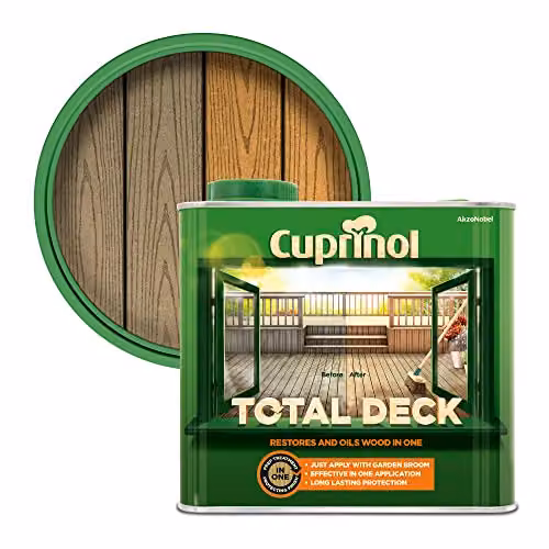 Cuprinol Total Deck Restore and Oil Wood Clear Transparent Water Based 2.5 l – 1