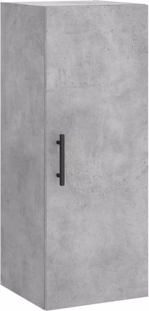 Berkfield Home Wall Mounted Cabinet in Grey with Hinged Doors and Internal Shelves, W/D/H: 34.5 x 34 x 90 cm