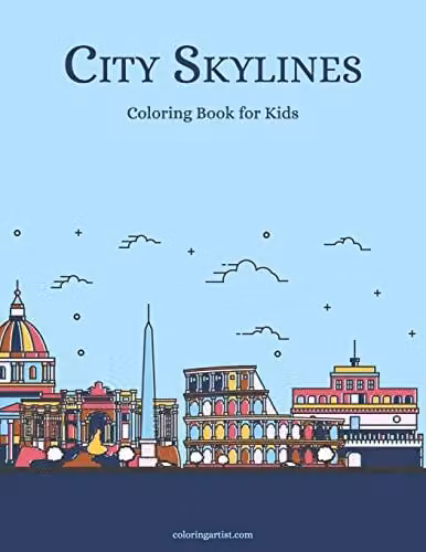 City Skylines Colouring Book for Kids by Independently Published, Multicolour