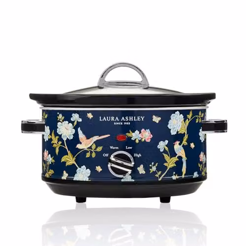 Laura Ashley Elveden Slow Cooker, 3.5 l, Blue and Multicolour