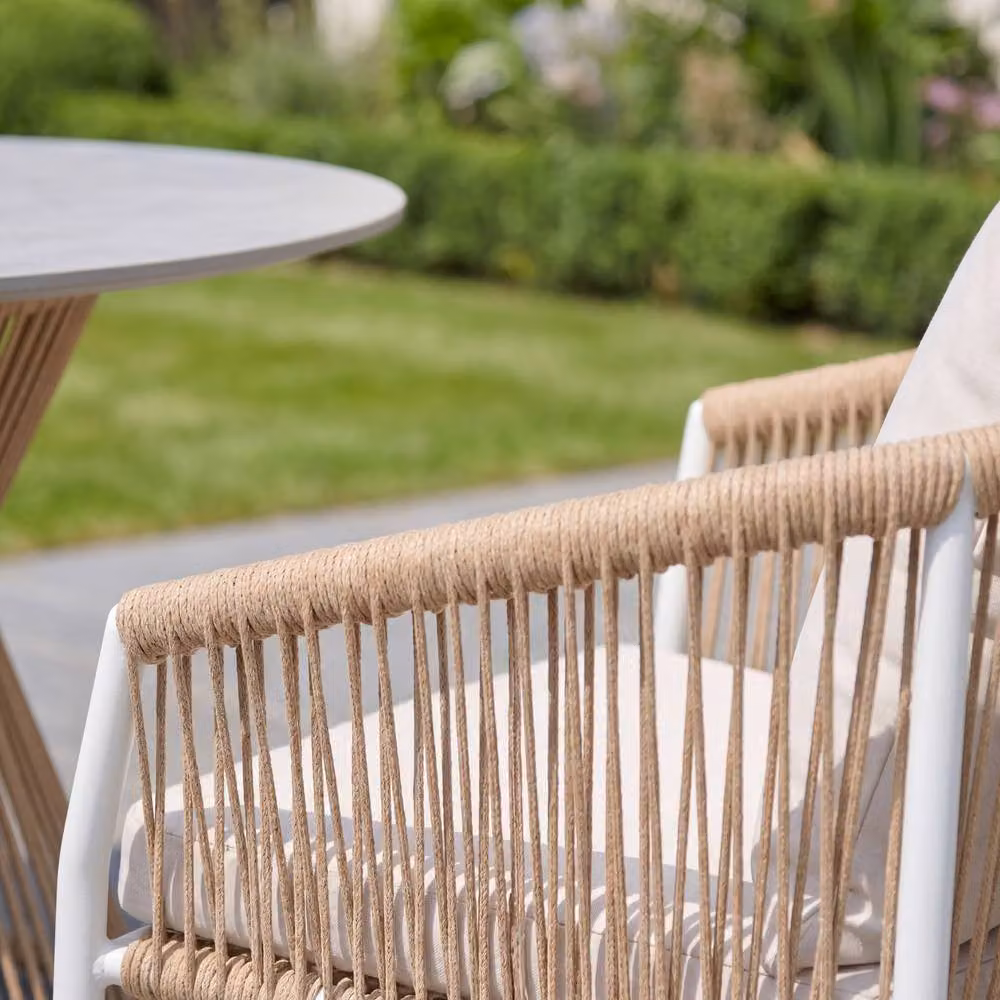 Artemis Home Bellvine 4-Seat Patio Dining Set in White and Beige – 2