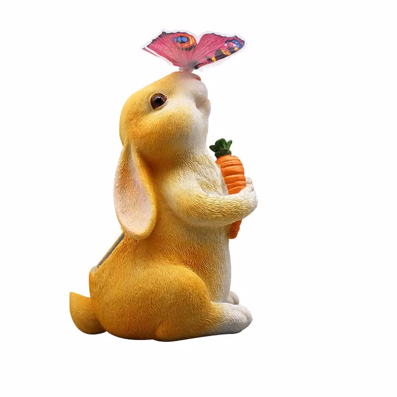 Leaper Solar Waterproof Decorative Rabbit Garden Lamp, Yellow, W/D/H: 23.8 x 16.2 x 16.2 cm – 4
