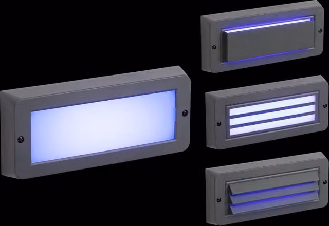 Netlighting Blue LED Surface Mount Rectangular Brick Light, Grey, IP65 – 2