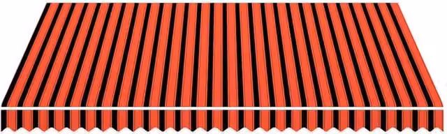 Berkfield Home Durable Polyester Awning Sunshade Canvas in Orange and Brown, W: 400 cm, D: 300 cm – 1