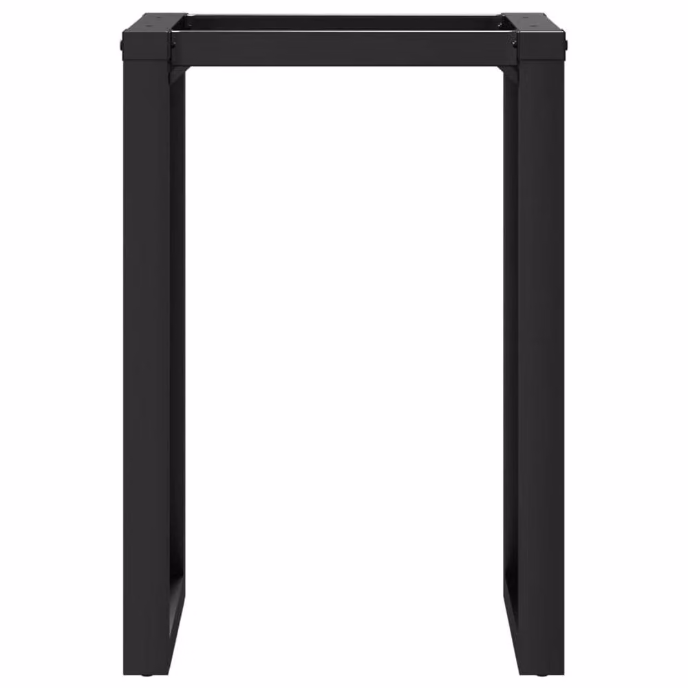Berkfield Home O-Frame Dining Table Legs in Black Steel, W/D/H: 60 x 50 x 73 cm – 2