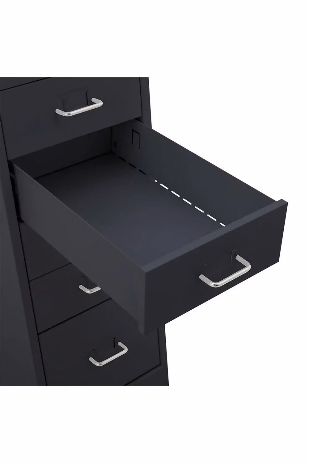Living and Home 8 Drawer Vertical Metal File Cabinet with Wheels in Black – 4