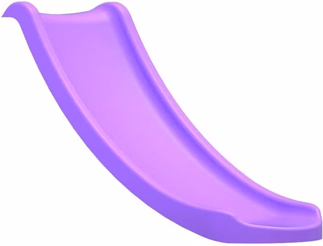Rebo Purple Plastic Childrens Garden Wave Slide, Height: 120 cm