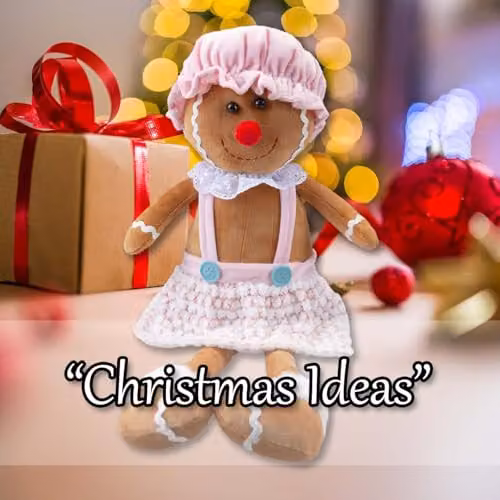 VFM e-Store Christmas Sitting Gingerbread Decoration, Pink, H 52 cm x W 22 cm x D 22 cm – 4