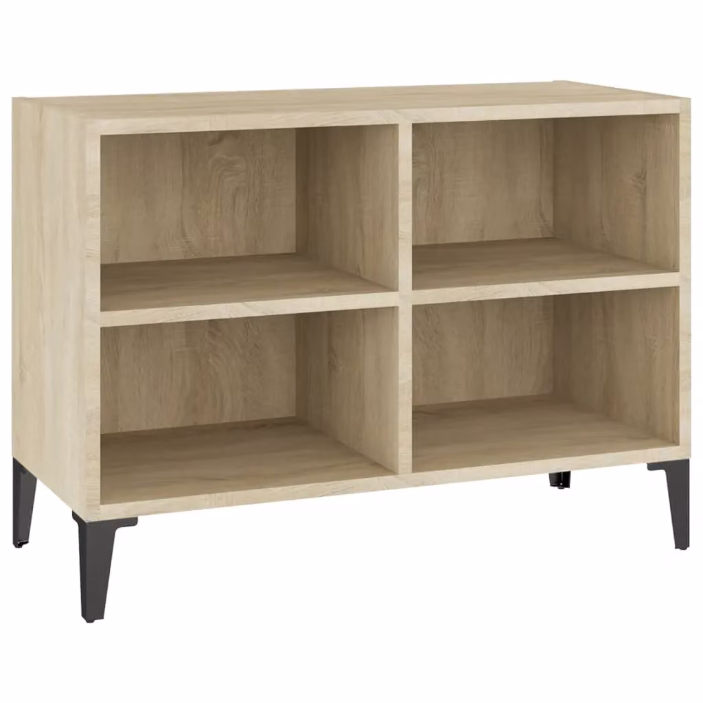Berkfield Home Industrial TV Cabinet in Sonoma Oak and Brown with Metal Legs, W/D/H: 69.5 x 30 x 50 cm – 2