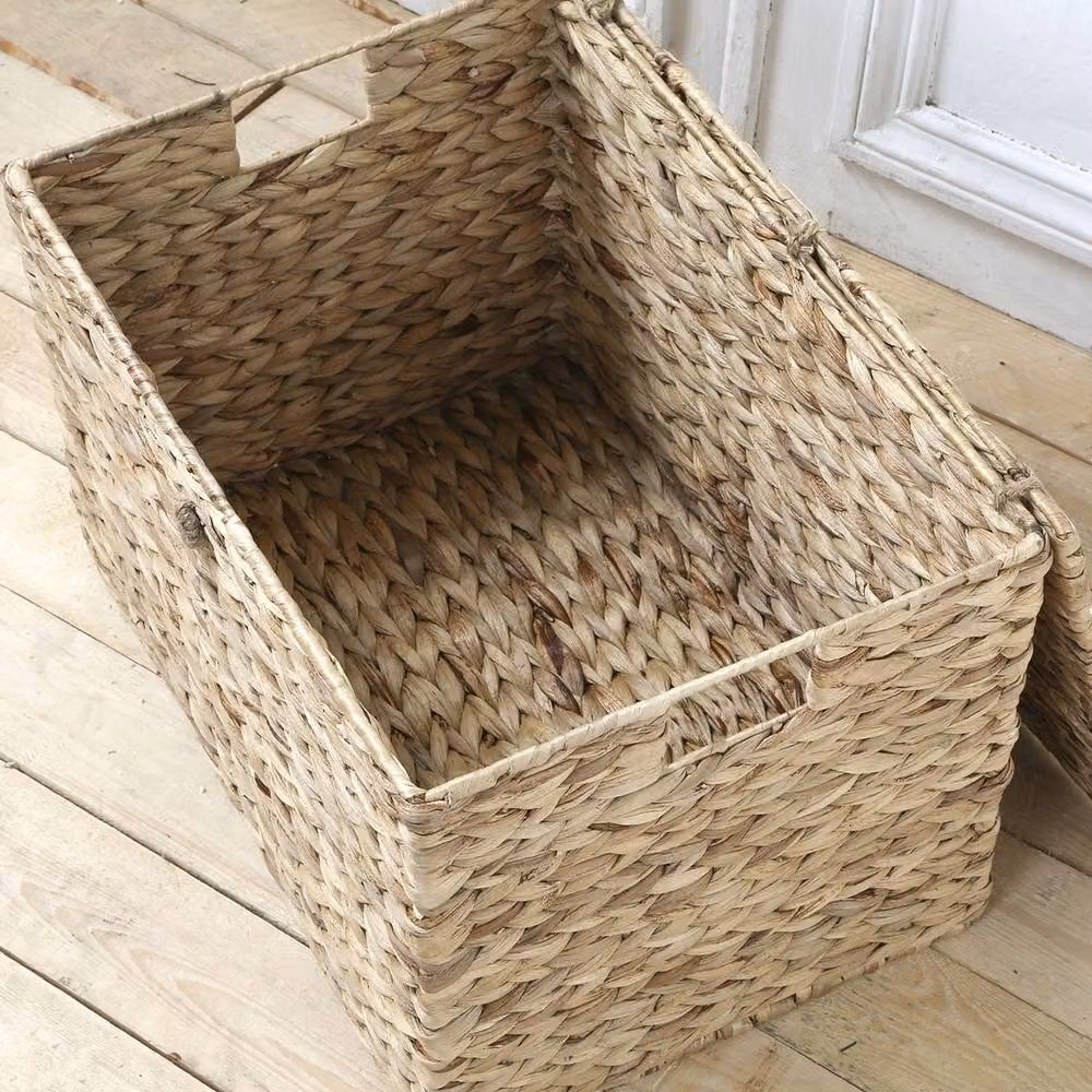 CALICOSY Water Hyacinth Chest with Removable Lid in Sand – 3